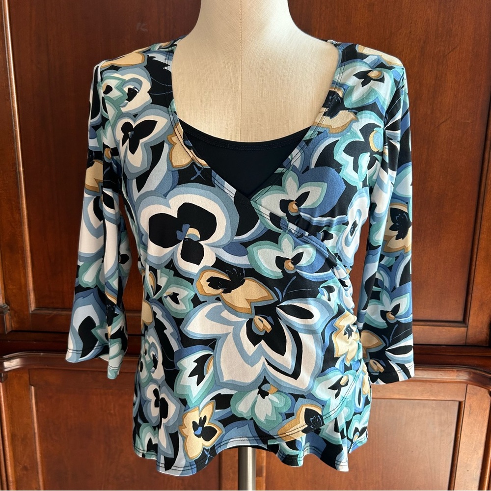 AB Studio Y2k 90s Womens Blouse Shirt